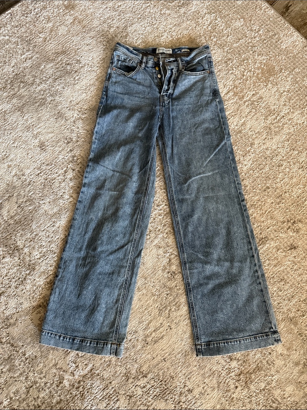 Scotch & Soda Medium Wash Wide Leg Jeans